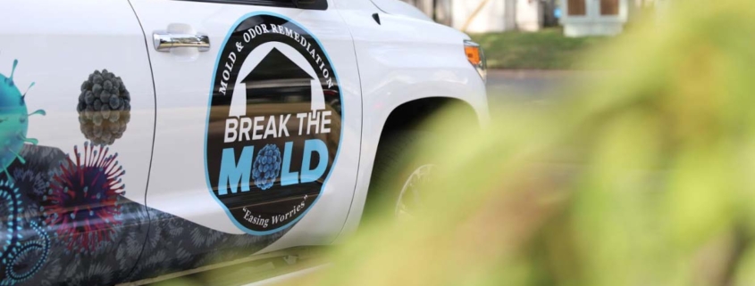 Break The Mold Wrapped-Truck Outside a Clients Michigan Home